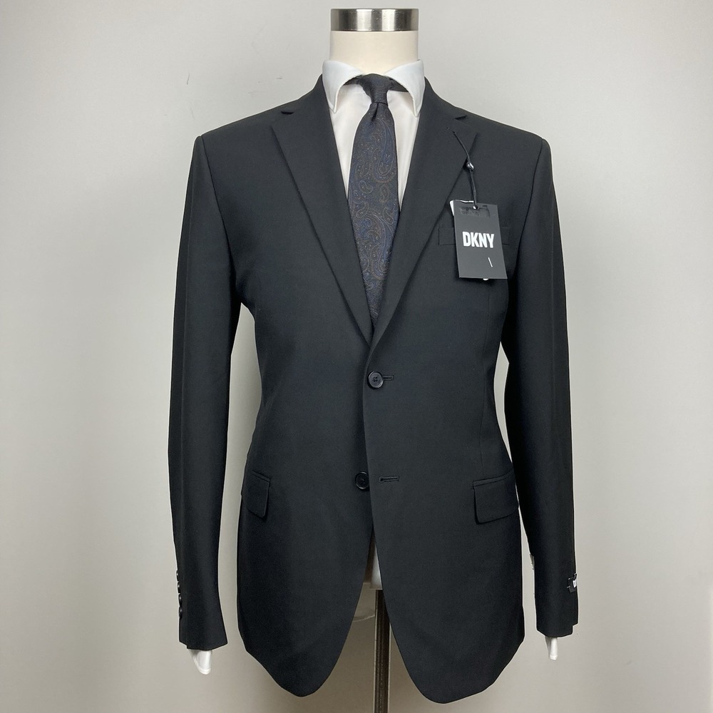 DKNY Men's Modern Fit Suit Blazer Jacket Black 42R No Pants